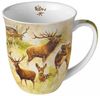 Ambiente Luxury Paper Products Becher Porzellan Mug Kollektion Planzen,Tiere - Herbst, Porzellan Tasse, Tiere, Wintertiere, Waldtiere, Wald, Wild, Rehe, Hirsche, Jagd Kollektion, Herbst, Winter, Frühling, Tee/Kaffee Tasse-, Ideal Als Geschenk Bild 2
