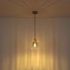 Hängeleuchte, Rauchglas, Metallstäbe, sand, H 120 cm Bild 4