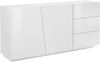 Sideboard >Viterbo< in Weiß-Hochglanz - 180x86x43cm (BxHxT) Bild 4