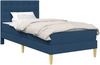 vidaXL Bettgestell mit Matratze mit Kopfteil Blau 100 x 200 cm Stoff 3415097 Bild 2