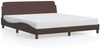 vidaXL Bettgestell "Dover" Braun 180x200 cm Kunstleder 373240 Bild 2