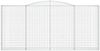 vidaXL Gabionen mit Hochbogen 3 Stk. 400x30x180/200cm Verzinktes Eisen 3146919 Bild 4