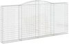 vidaXL Gabionen mit Hochbogen 3 Stk. 400x30x180/200cm Verzinktes Eisen 3146919 Bild 3