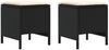 vidaXL Garten-Fußhocker 2 Stück Schwarz und Creme 38 x 38 x 45 cm 42025384 Bild 2