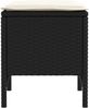 vidaXL Garten-Fußhocker 2 Stück Schwarz und Creme 38 x 38 x 45 cm 42025384 Bild 5