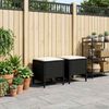 vidaXL Garten-Fußhocker 2 Stück Schwarz und Creme 38 x 38 x 45 cm 42025384 Bild 3
