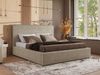 CORIVO CLASSIC Polsterbett mit Bettkasten & Stauraum, Doppelbett, inkl. Lattenrost, Metall-Hebeautomat mit Gasdruckfedern, mit Pocket Matratze - Dunkelbeige Strukture - VIRE LUX Bild 1