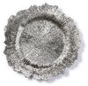 MAGIC by Inge Dekoteller, Dekoteller 33cm Kunststoff mit Rillen - Silber metallic Bild 4