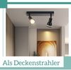ZMH LED Deckenstrahler 2 Flammig Schwarz Wohnzimmer Deckenleuchte Verstellbar Strahler GU10 Strahler Moderne Lampe Bild 3