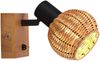Wandstrahler TAVAR mit Schalter, Holz & Rattan Korbgeflecht, Breite 10,5cm Bild 2