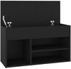 vidaXL Schuhbank Schwarz 80x30x45 cm Holzwerkstoff 808748 Bild 5