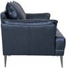 2-Sitzer Sofa Luso Leder Schwarz - mit Taschenfederkern & schwarzem Metallrahmen Bild 4