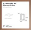 LAMO Manufaktur Blumenständer LAMO Manufaktur 30cm Pflanzenständer Blumenständer Gestell: Grauweiß (Schweberegal Massiv 100% Echtholz, 1 St, 2-Teilig) Bild 3