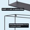 KHG Wandregal 3er Set schwarz aus Metall pulverbeschichtet, großes Regal 40 x 40 x 15 cm, Hängeregal ideal für Bücher, Pflanzen & Deko, für Wohn-, Ess-, Schlaf-, Badezimmer & Küche Bild 2