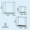 KHG Wandregal 3er Set schwarz aus Metall pulverbeschichtet, großes Regal 40 x 40 x 15 cm, Hängeregal ideal für Bücher, Pflanzen & Deko, für Wohn-, Ess-, Schlaf-, Badezimmer & Küche Bild 4
