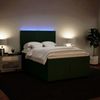 vidaXL Boxspringbett mit Matratze Dunkelgrün 140x200 cm Samt 3293233 Bild 4