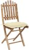 vidaXL Klappbare Gartenstühle 2 Stk. mit Kissen Bambus 3064004 Bild 3