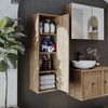 Roomart GUSTO-I-75 Badmöbel - nur Hochschrank - H 110 x B 30 x T 35 cm • Eiche Bild 2