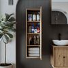 Roomart GUSTO-I-75 Badmöbel - nur Hochschrank - H 110 x B 30 x T 35 cm • Eiche Bild 3