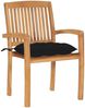 vidaXL Stapelbare Gartenstühle mit Kissen 8 Stk. Massivholz Teak 3073286 Bild 3