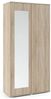 Garderoben-Set BERLIN – Kleiderschrank mit Polsterplatten, Schuhschrank und Schrankaufsatz, für Flur und Eingangsbereich (Sonoma Eiche, Trinity 14), 225 x 40 x 220 cm Bild 5