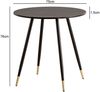 Esszimmertisch Rund 75x75x76cm Marmor-Optik Schwarz Metallbeine Modern Bild 4