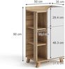 Unterschrank Karen Sonoma/Weiß 50 x 90 cm mit Tür und Schublade Vicco Bild 3