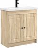 vidaXL Badezimmermöbel-Set Sonoma-Eiche 56 x 37,5 x 81 cm 3404126 Bild 2