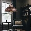 iDEGU E27 Deckenleuchte im Industrial-Stil – 33 cm Durchmesser, schwarze Vintage-Hängeleuchte – Geeignet fur Wohnzimmer, Küchen, Esszimmer, Cafés und Bars (Z Rost – 33 cm) Bild 2