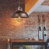 iDEGU E27 Deckenleuchte im Industrial-Stil – 33 cm Durchmesser, schwarze Vintage-Hängeleuchte – Geeignet fur Wohnzimmer, Küchen, Esszimmer, Cafés und Bars (Z Rost – 33 cm) Bild 3