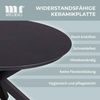 MR. DEKO Gartentisch rund Almeria – Ø120 cm, Aluminium, Keramikoptik, hellgrau (Aluminium-Tisch mit gesintertem Stein – ideal für Outdoor & Balkon, 1-St), Wetterfest & kratzfest – höhenverstellbar, stabile Tischplatte Bild 4