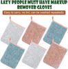 6er Set Mikrofaser Waschhandschuhe 15x21 cm Coral Fleece Make-up Entferner Bild 5