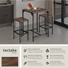 tectake Stehtisch Barset (1-St, 3 tlg), 3er-Set aus Bartisch und zwei Barhockern im trendigen Industrial-Look Bild 2