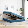 vidaXL Aufbewahrungsbett mit Matratze Dunkelblau 180 x 200 cm Samt 3370321 Bild 4