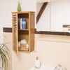 Relaxdays Badezimmer Hängeschrank Bambus 2 Ablagen Bild 3