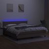 vidaXL Boxspringbett mit Matratze & LED Taupe 160x200 cm Stoff 3133489 Bild 4