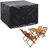 vidaXL Gartenmöbel-Abdeckung mit 8 Ösen, 2 Stück, Polyethylen schwarz, 122 x 112 x 98 cm Bild 2