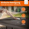 NewHabitat Bierzeltgarnitur 3-tlg., klappbar & wasserabweisend, Polyrattan, 1 Tisch & 2 Bänke Bild 4