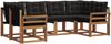 vidaXL Outdoor-Sofagarnitur mit Kissen 6 pcs Natürlich und Schwarz 3369003 Bild 2