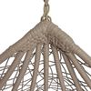 Hängesessel mit Gestell Polyrattan Hängekorb Rattan Hängestuhl Beige / Grau Bild 3