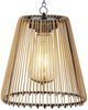 Lumineo LED Solarleuchte, Dauerlicht, warmweiß, Solar LED Pendellampe Outdoor 17,5cm Rattan-Optik Beige / Warmweiß Bild 2