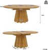Esstisch ausziehbar 118/158 x 118 x H 76,8 cm, MDF in Holzoptik, rund zu oval Bild 5