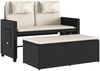 vidaXL Gartenbank Verstellbar mit Kissen Schwarz Poly Rattan 365816 Bild 5
