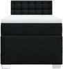 vidaXL Boxspringbett mit Matratze Schwarz 100x200 cm Stoff 3285815 Bild 4