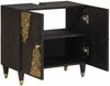 vidaXL Waschbeckenunterschrank mit Speicher Schwarz 62 x 33 x 58 cm 4018827 Bild 2