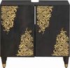 vidaXL Waschbeckenunterschrank mit Speicher Schwarz 62 x 33 x 58 cm 4018827 Bild 3