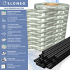 ELONEO PVC Sichtschutzstreifen für Doppelstabmattenzaun, 35m x 19cm je Rolle, 2er-Set Rattan hell Bild 2