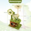 Niedlicher Katzenbaum für erwachsene Katzen mehrstöckiger Katzenturm mit Baumstamm-Kondo Grün Bild 2