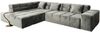 KAWOLA Sofa NEVADA Ecksofa Velvet silber Recamiere links mit motorischem Sitzvorzug 82 x 215 x 319 cm Bild 3