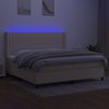 vidaXL Boxspringbett mit Matratze & LED Stoff Creme 200x200 cm, Härtegrad: H2 [3138506] Bild 3